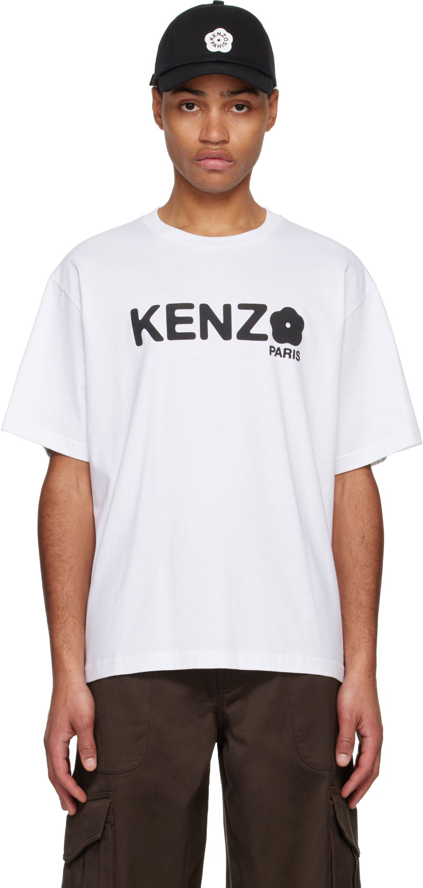 Тениска KENZO Oversize T-Shirt With Graphic Print Бяло | FF55TS4914SG