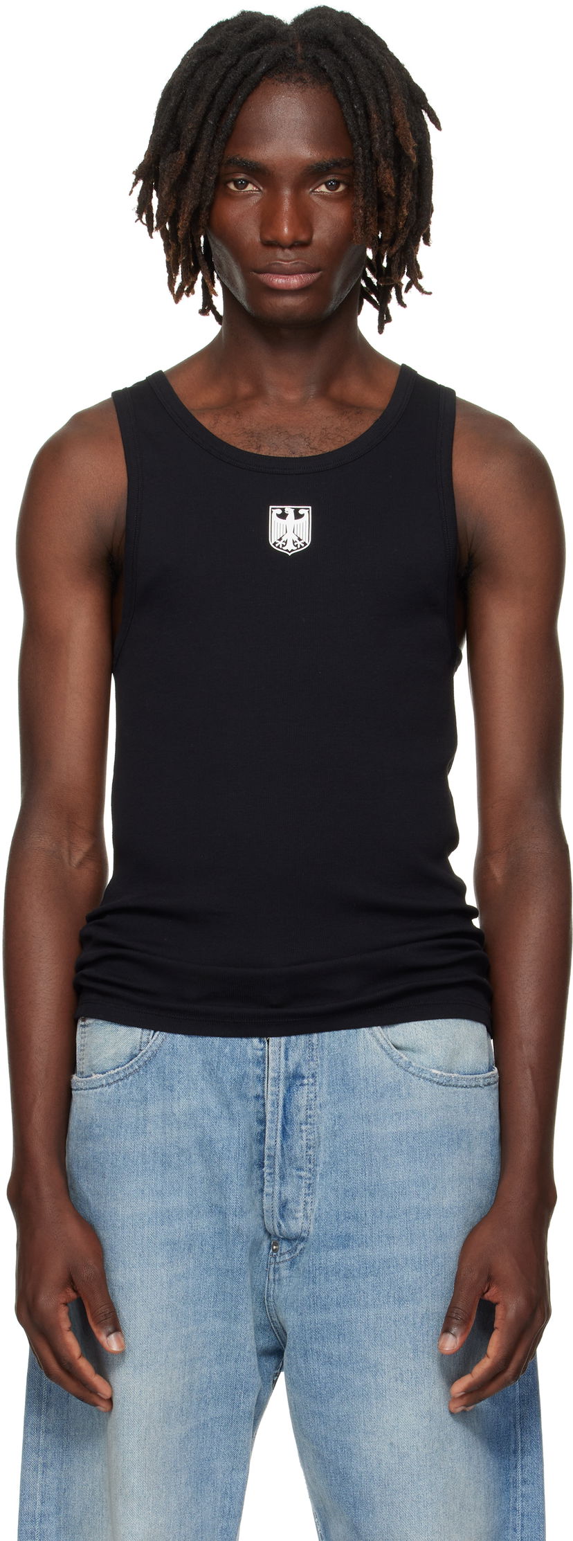 Потник VETEMENTS VETEMENTS Eagle Graphic Tank Top Черно | MH76TT320B
