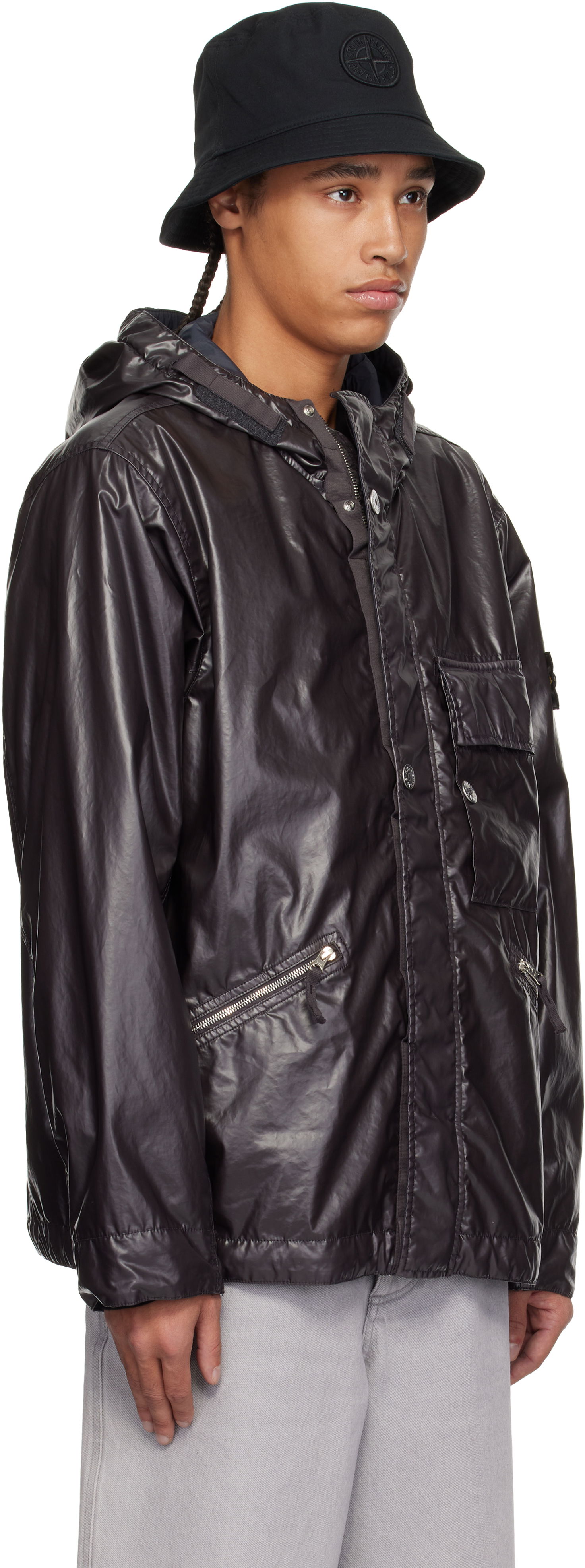 Ветровка Stone Island Stone Island Mussola Gommata-TC Hooded Jacket Сиво | K1S15 4100062 S0022, 1