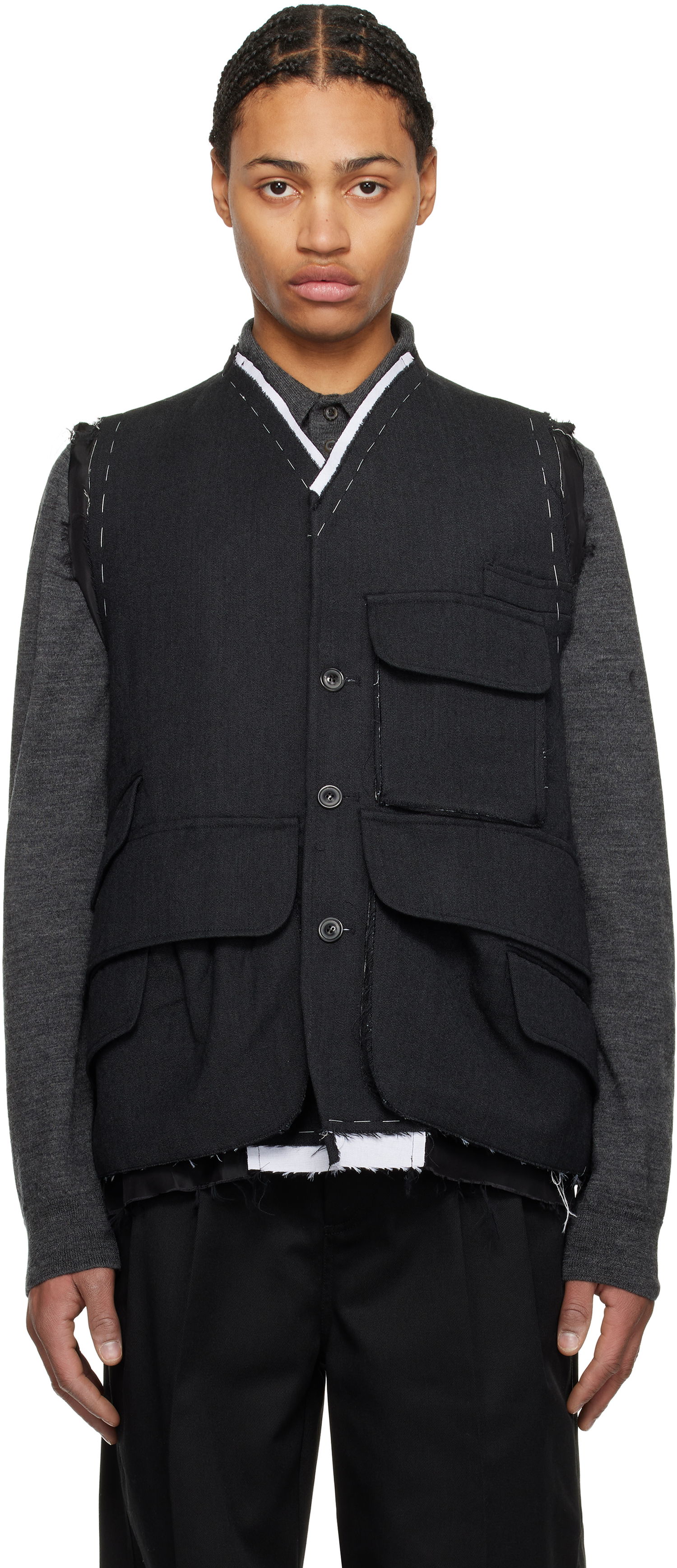 Жилетка Maison Margiela Maison Margiela Wool Vest Черно | S50FB0109 S44578, 0