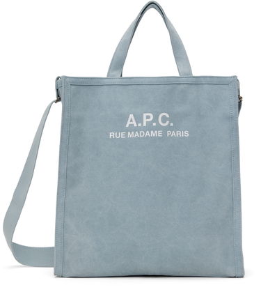 Голяма пазарска чанта A.P.C. Shopping Tote Bag Синьо | COHGV-H61318, 0
