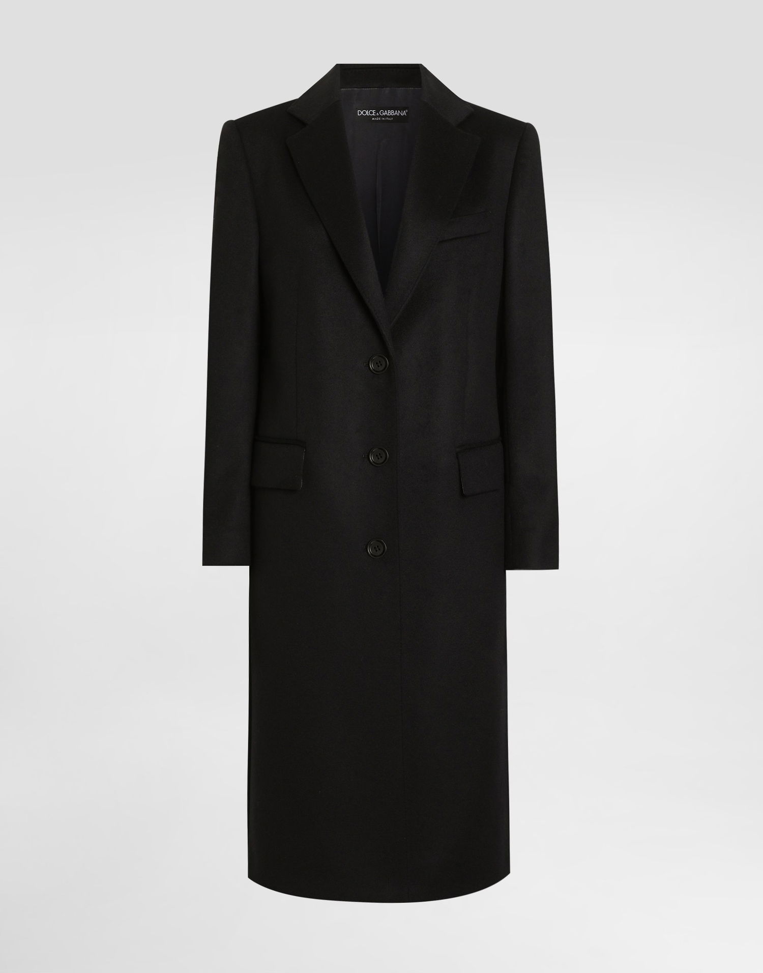 Палта Dolce & Gabbana Single-breasted Coat In Bonded Cloth Черно | F0W3ATGDDC1N0000, 0