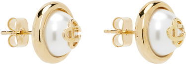 Обеци Casablanca Casablanca Pearl Logo Stud Earrings Жълто | APF25-JW-094-01, 1