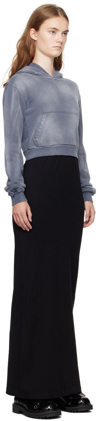 Пола We11done We11done Layered Hoodie Maxi Dress Черно | WD-TH2-24-838-W-CH, 1