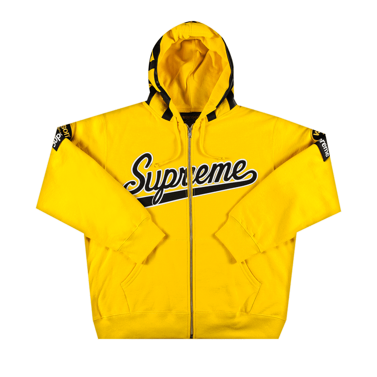 Суитчър Supreme Vanson Leathers Spider Web Zip Up Hooded Sweatshirt Жълто | SS21SW47 YELLOW, 0