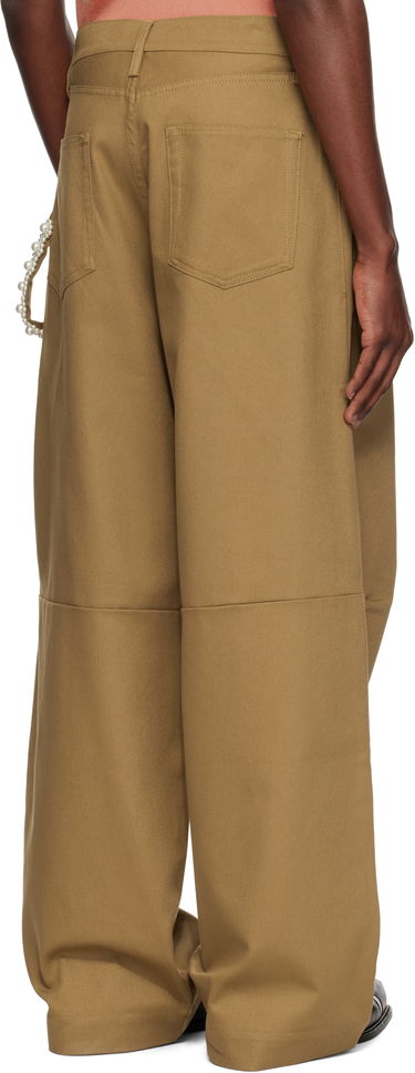 Панталони Simone Rocha Simone Rocha Embellished Puddle Trousers Кафяво | 4131B 1074, 2