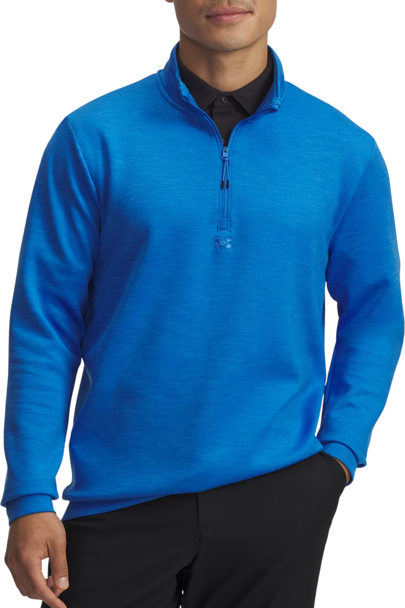 Суитчър Under Armour UA Drive Midlayer Textured Quarter-Zip Pullover Синьо | 1387124-402