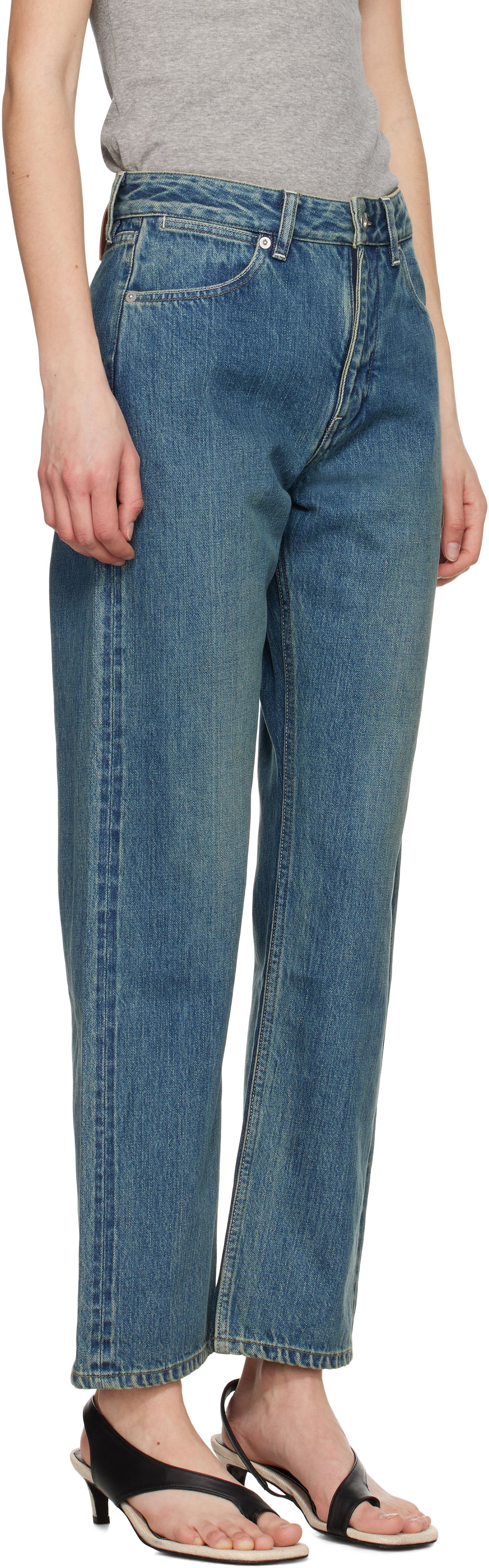 Дънки Jil Sander Jil Sander Slim Fit Jeans Синьо | J40KA0243_J45291, 1