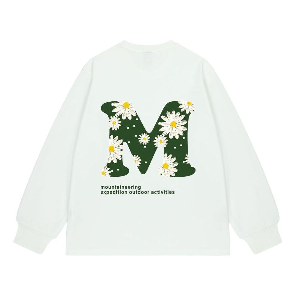 Тениска Mizuno Mizuno Casual Long Sleeve T-Shirt with Floral 'M' Print Бяло | A2CA2A79, 0