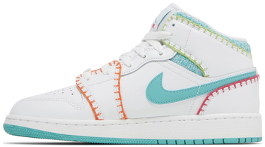 Кецове и обувки Jordan Air Jordan 1 Mid SE "Multi Knit" GS Бяло | DM6218-100, 0