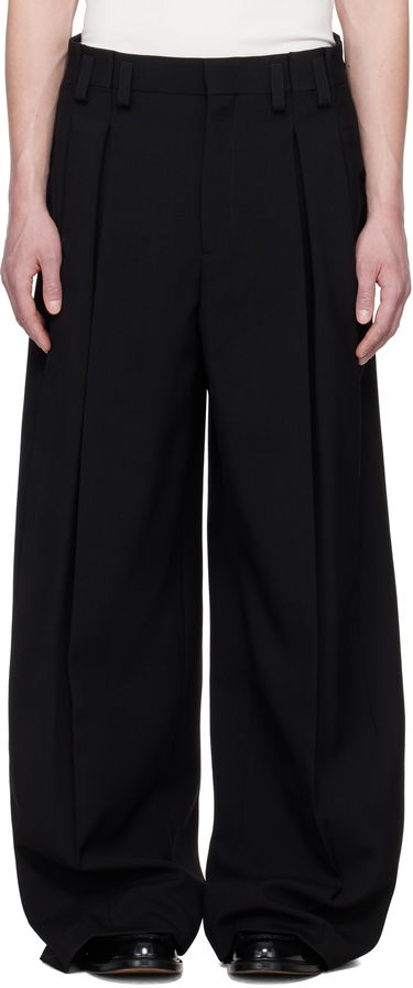 Панталони Jil Sander Jil Sander Wool Pleated Trousers Черно | J21KA0265_J40160, 0