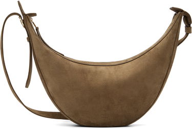 Чанта през рамо Khaite KHAITE Small Augustina Suede Crossbody Bag Кафяво | H6016-726, 0