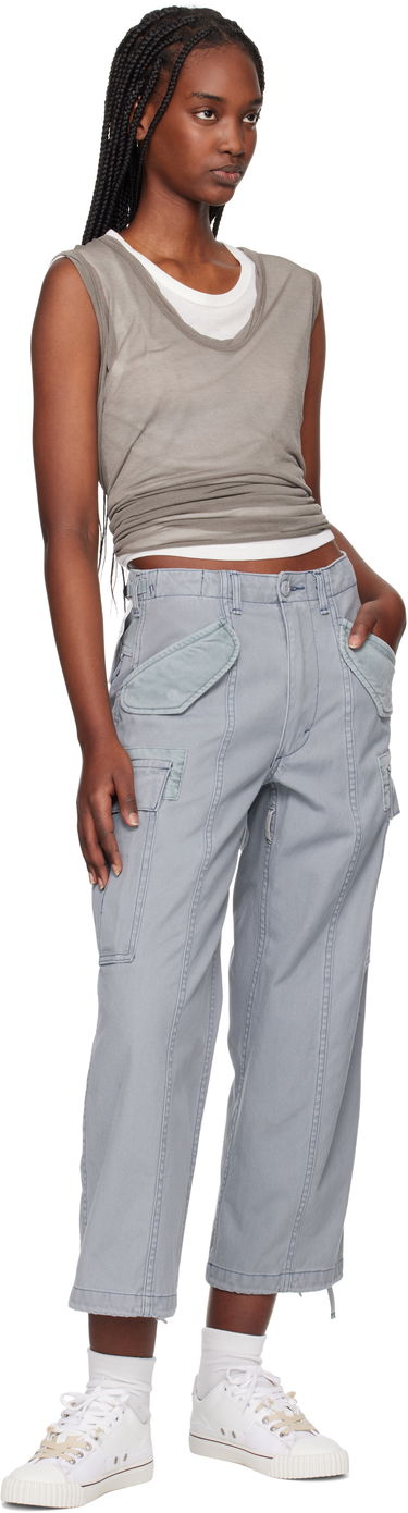 Карго панталони R13 R13 Cropped Cargo Pants Сиво | R13WD320-D279A, 3