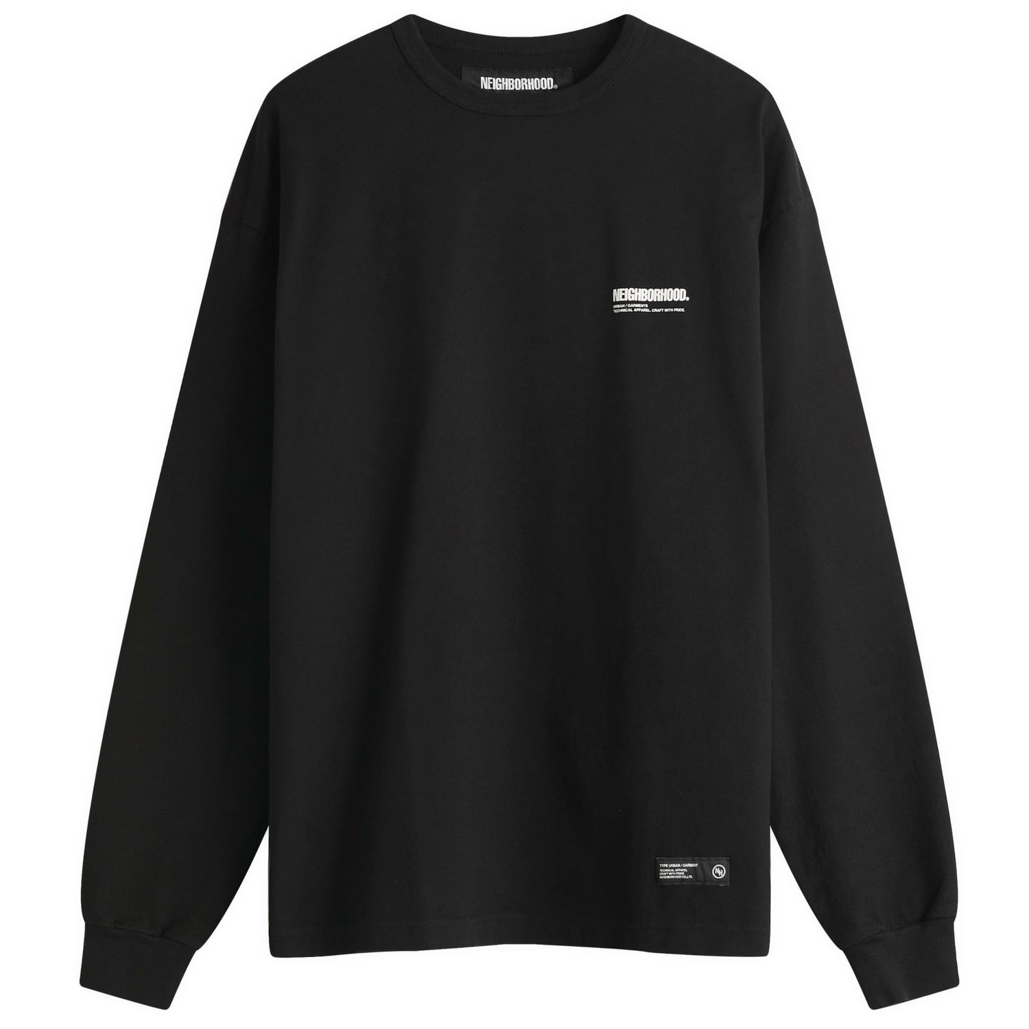 Пуловер Neighborhood Neighborhood Classic Logo Longsleeve T-Shirt, Size Large Черно | 251FPNH-CSM03-BLK, 0