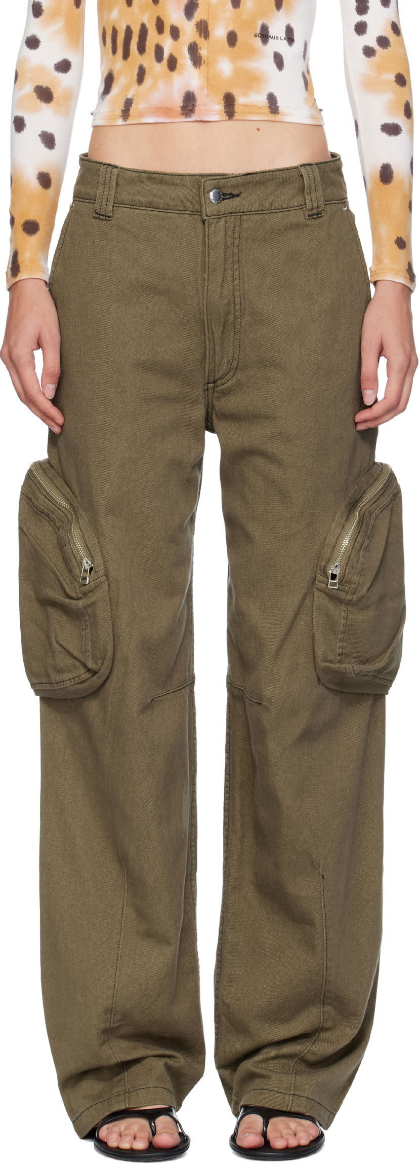 Карго панталони Eckhaus Latta Eckhaus Latta Cargo Pants Зелено | 1410-EL-PF25-E -