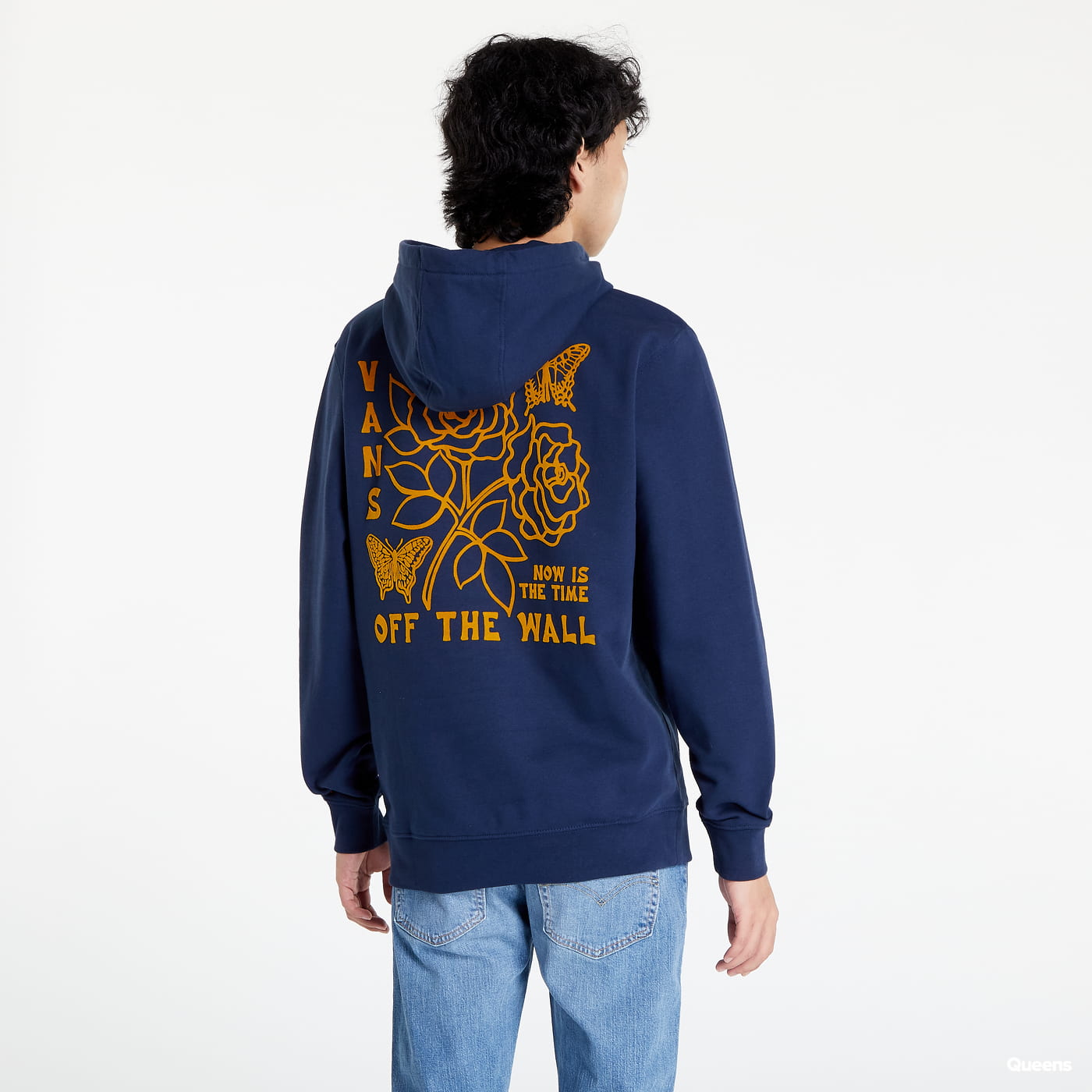 Суитчър Vans Roses and Butterflies Pullover Hoodie Тъмно синьо | VN0000BGLKZ1, 0