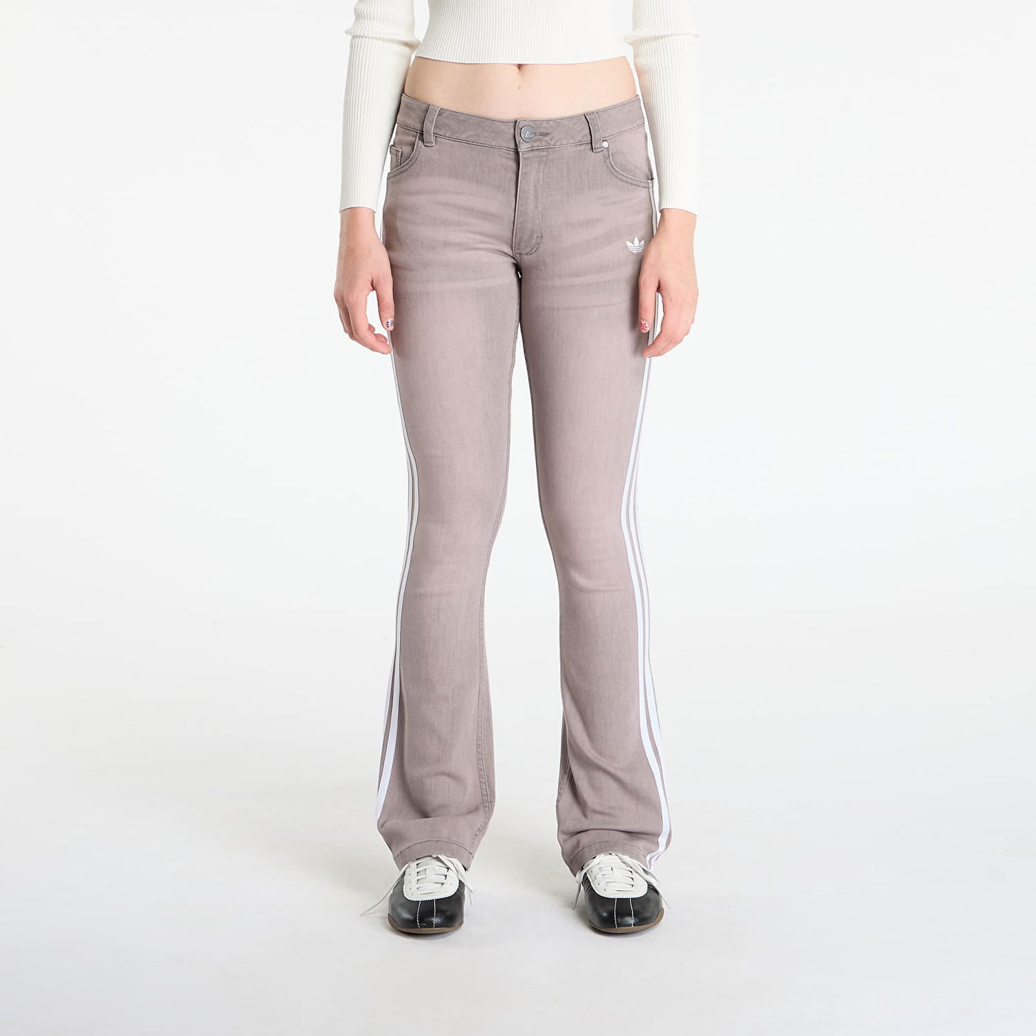 Дънки adidas Originals Adilenium Season 4 Teamgeist Slim Flared Denim Pants Сиво | KE9803, 0