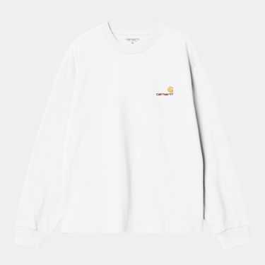 Тениска Carhartt WIP Long Sleeve American Script T-Shirt Бяло | I035466_5, 3