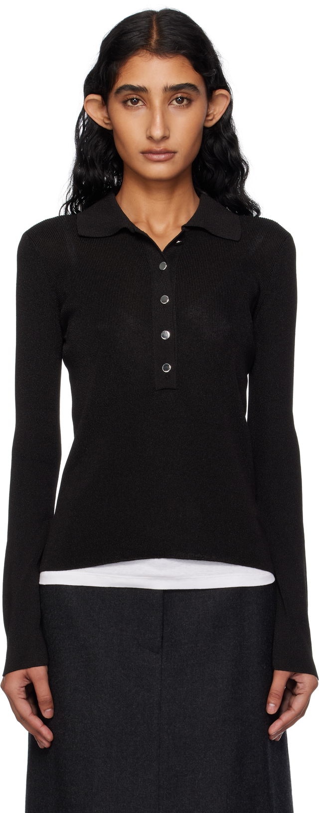 A.P.C. Mila Knit Polo Top