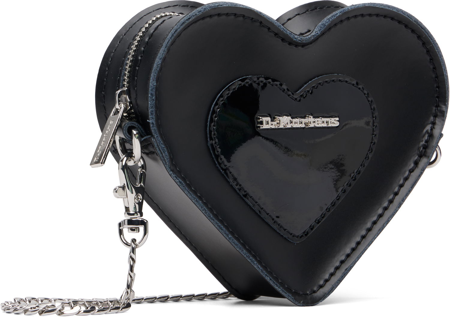 Дамска чанта Dr. Martens Dr. Martens Mini Heart Shaped Patent Leather Bag Черно | AD092001, 1