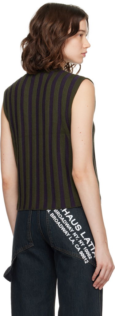 Потник Eckhaus Latta Eckhaus Latta Striped Sleeveless Top Зелено | 8025-EL-PF25-M -, 2