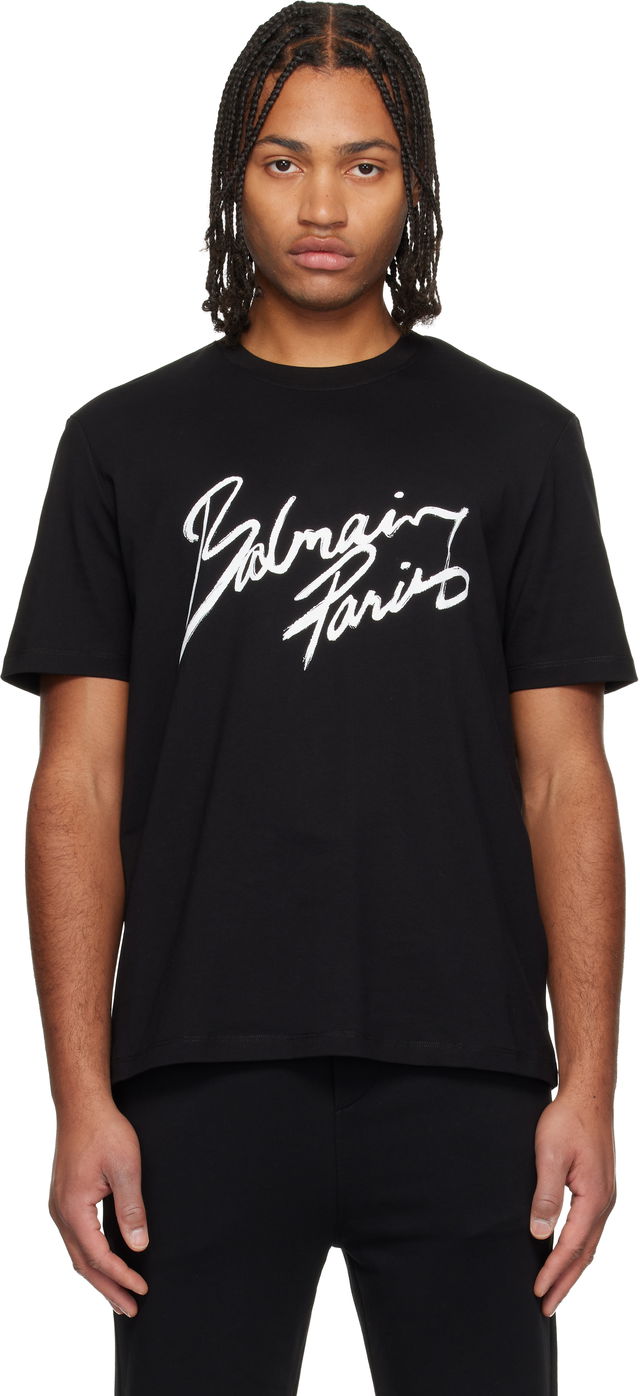 'Balmain Paris' Writing T-shirt