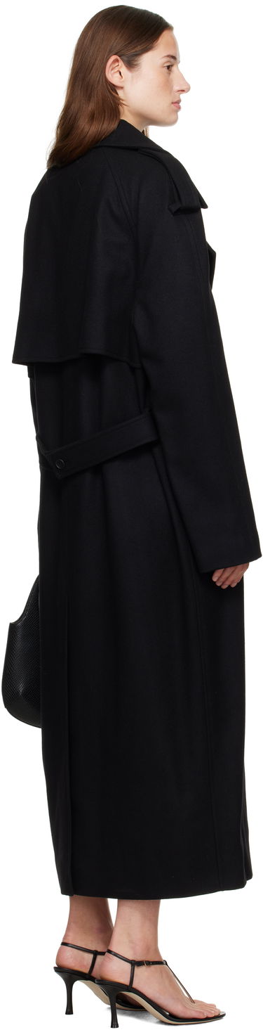 Тренчкот Courrèges Courrèges Oblique Wool Trench Coat Черно | 325CMA236WO0036, 2