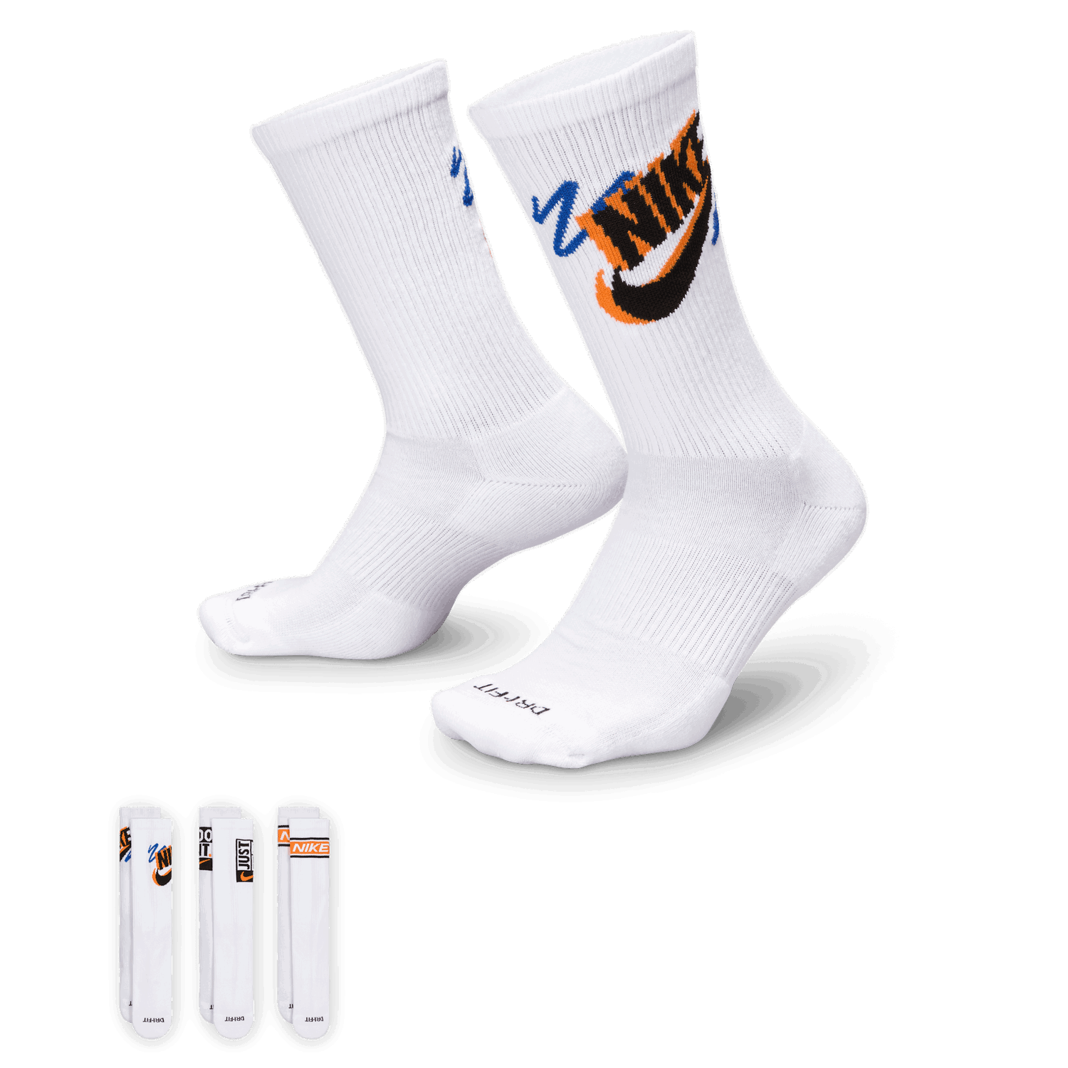 Чорапи Nike Everyday Plus Mid-Calf Socks (3 Pairs) Бяло | HJ9339-901, 0