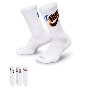 Чорапи Nike Everyday Plus Mid-Calf Socks (3 Pairs) Бяло | HJ9339-901, 0