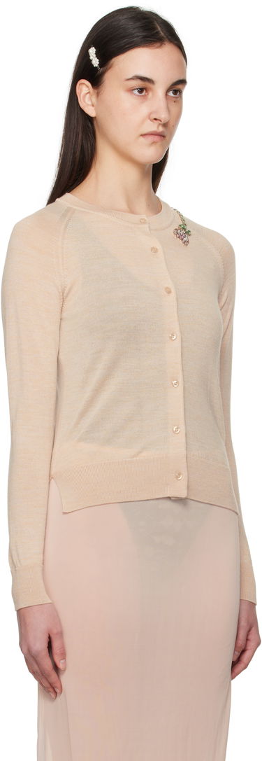Пуловер Simone Rocha Simone Rocha Embellished Flower Cardigan Черно | KMK13TB 0647, 4