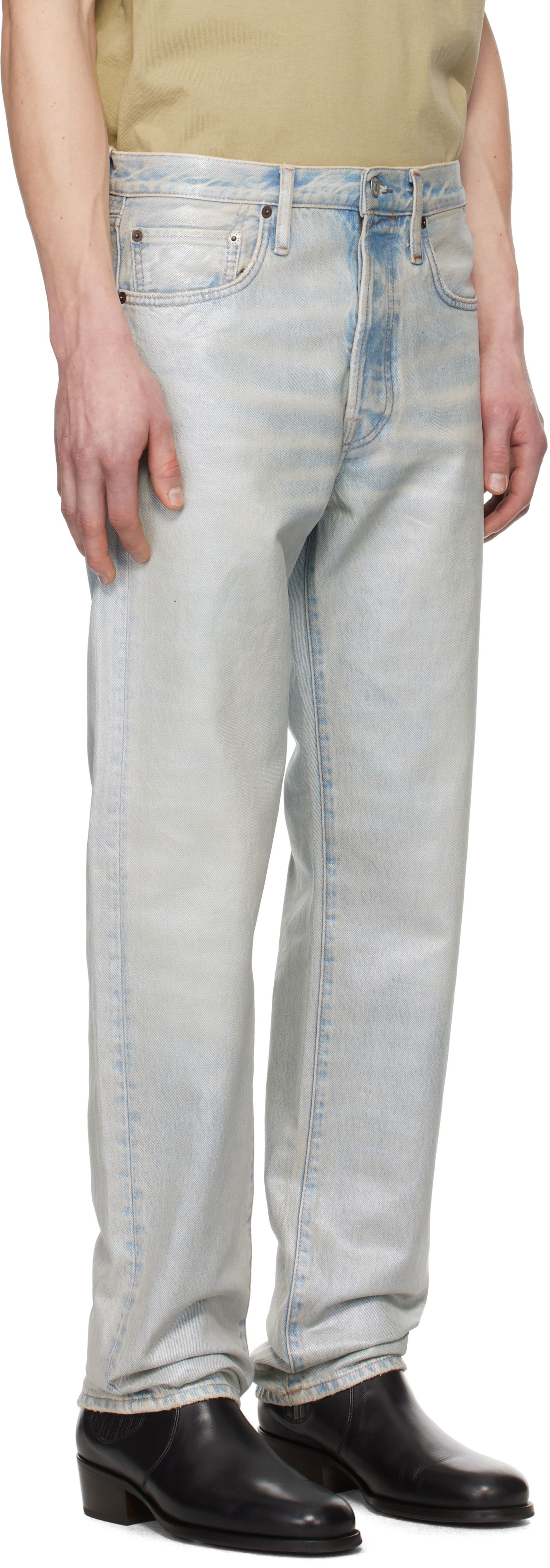Дънки Acne Studios Acne Studios Regular Fit 1996 Jeans Синьо | B00398-, 1