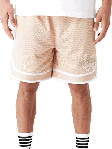 Къси панталони New Era Arizona Diamondbacks World Series 2001 Mesh Athletic Shorts Бежово | 60502607-60502607, 0
