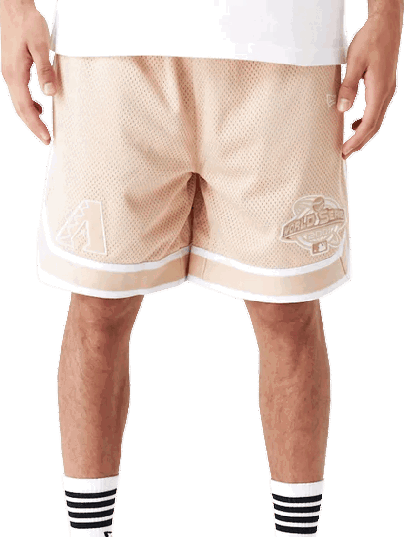 Къси панталони New Era Arizona Diamondbacks World Series 2001 Mesh Athletic Shorts Бежово | 60502607-60502607