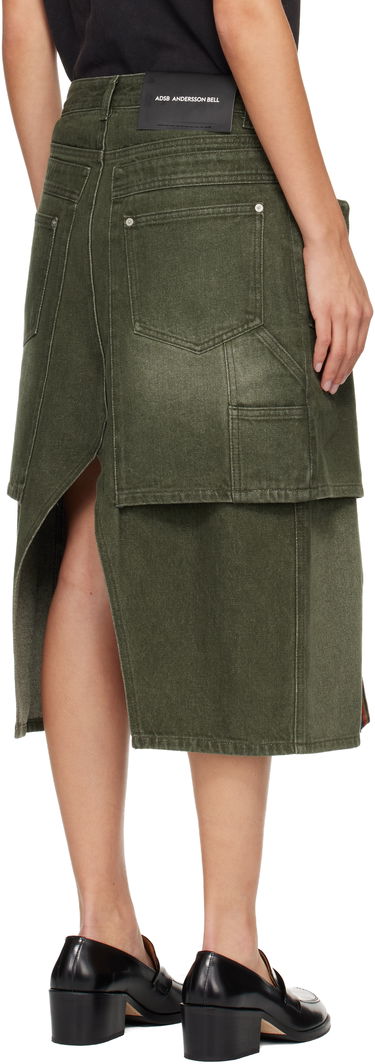Пола Andersson Bell Raptor Layered Pleats Denim Midi Skirt Многоцветен | apa860w, 2