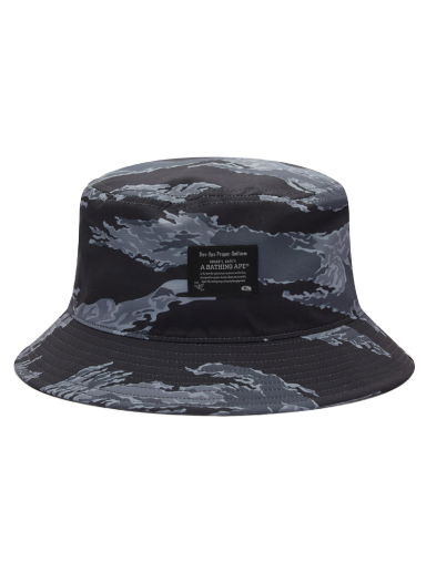 Шапка BAPE Tiger Camo Bucket Hat Black Черно | 001HTI701005F-BLK