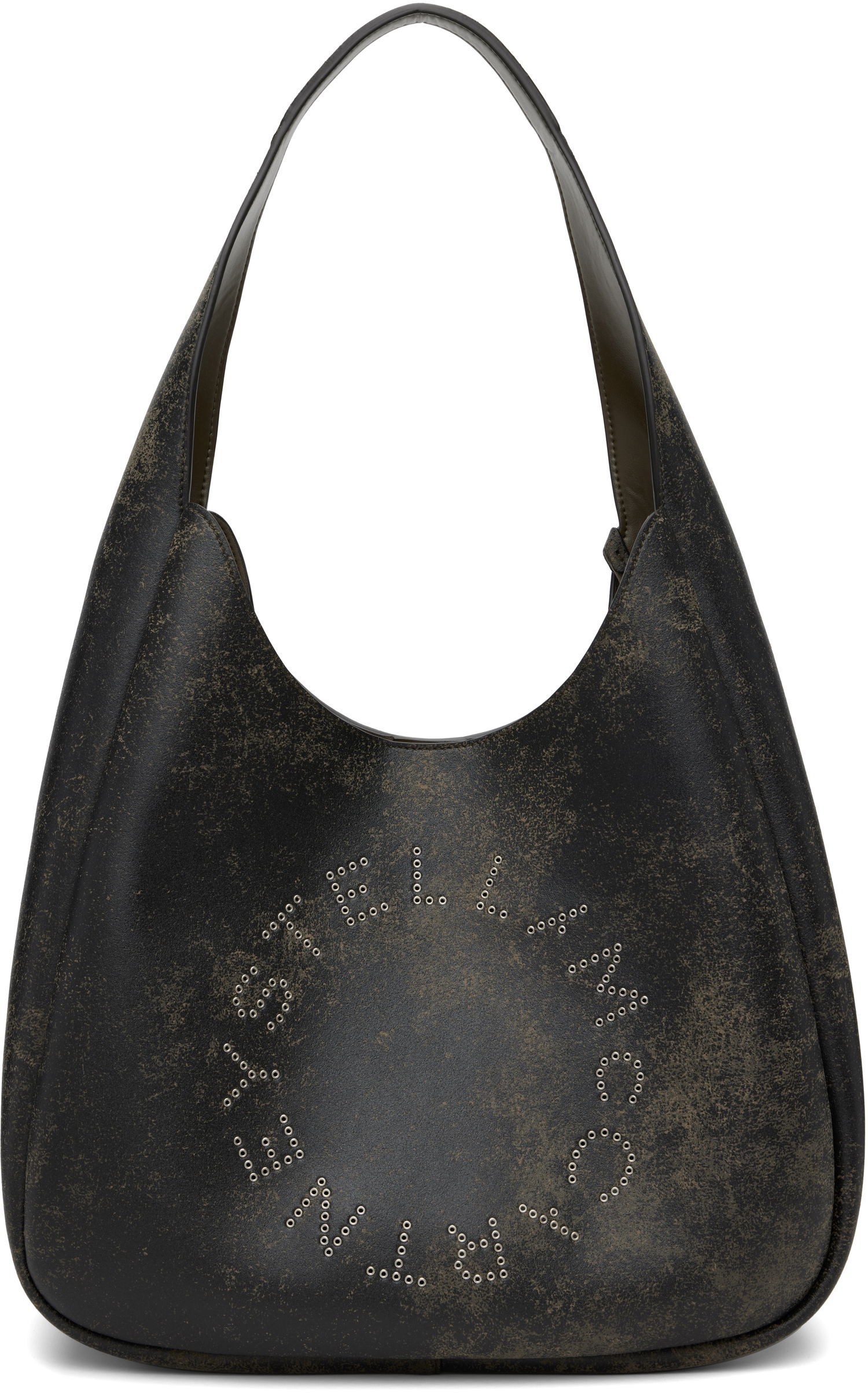 Голяма пазарска чанта Stella McCartney Stella McCartney Logo Slouchy Aged Large Tote Черно | 7B0102WP0591, 0