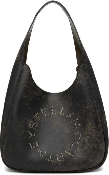 Голяма пазарска чанта Stella McCartney Stella McCartney Logo Slouchy Aged Large Tote Черно | 7B0102WP0591, 0