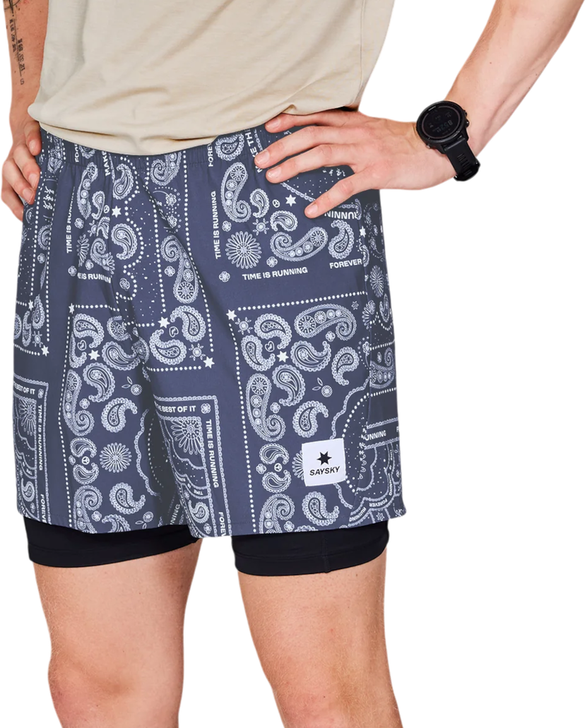 Къси панталони Saysky Saysky Paisley 2 In 1 5" Pace Shorts Тъмно синьо | mmrsh03c1020