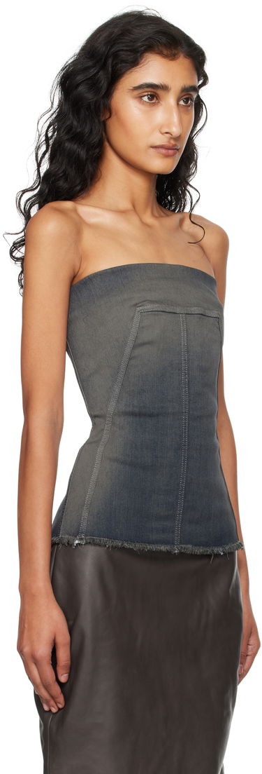 Потник Rick Owens Rick Owens Concordians Denim Bustier Top Сиво | RP02E4127 SDKDEG, 1