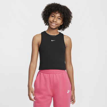 Потник Nike Nike Sportswear Ribbed Crop Tank Top Черно | FZ5551-010, 2