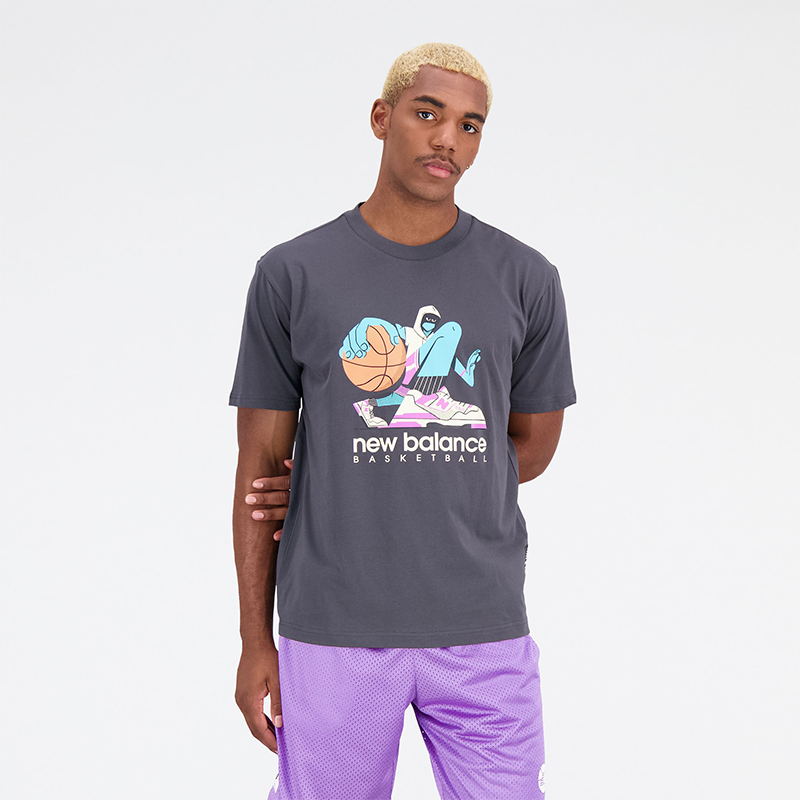 Тениска New Balance Tee Сиво | MT31589ACK, 0