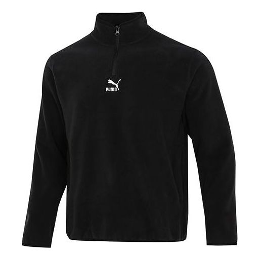 Пуловер Puma Classics Polar Fleece Half Zip Stand Collar Knit Черно | 533121-01, 0