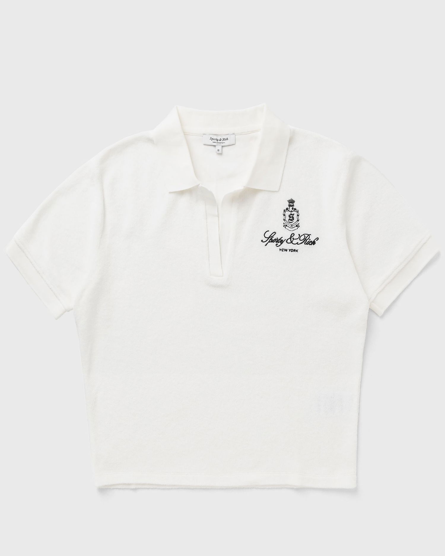 Поло тениска Sporty & Rich Sporty & Rich Women's Vendome Terry Polo Shirt Бяло | TO001602231WH01, 0