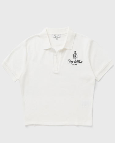 Поло тениска Sporty & Rich Sporty & Rich Women's Vendome Terry Polo Shirt Бяло | TO001602231WH01, 0