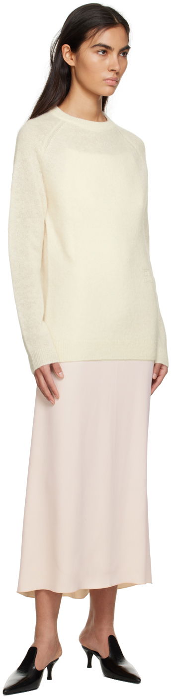 Пуловер TOTEME TOTEME Monogram Knit Sweater Бяло | 232-5153-306, 3