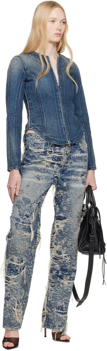 Дънки Diesel Diesel 1988 D-Ark Regular Fit Distressed Jeans Синьо | A19193 09M04, 3