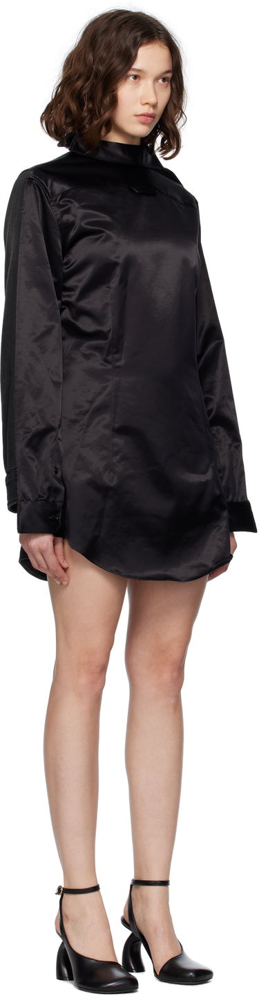Pокля Maison Margiela MM6 Maison Margiela Satin Mini Dress Черно | S52DA0069 MTN084, 1