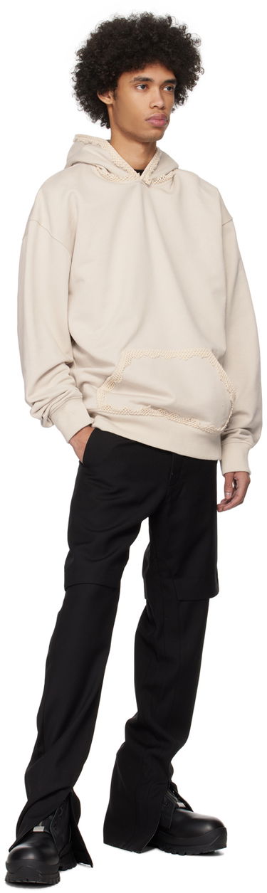 Суитчър HELIOT EMIL Spherical Lace Detail Hoodie Бежово | PRESS24_M_08_061_ST18, 3