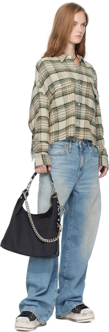 Дамска чанта R13 Small Chain-Link and Studded Hobo Bag Черно | R13WA062-A010, 3