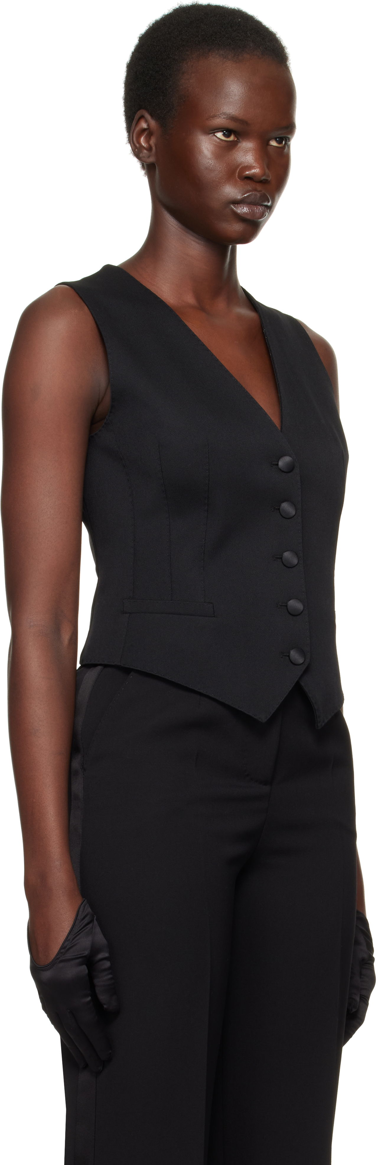 Жилетка Dolce & Gabbana Gabardine Wool Vest Черно | F791MT FU28J, 1
